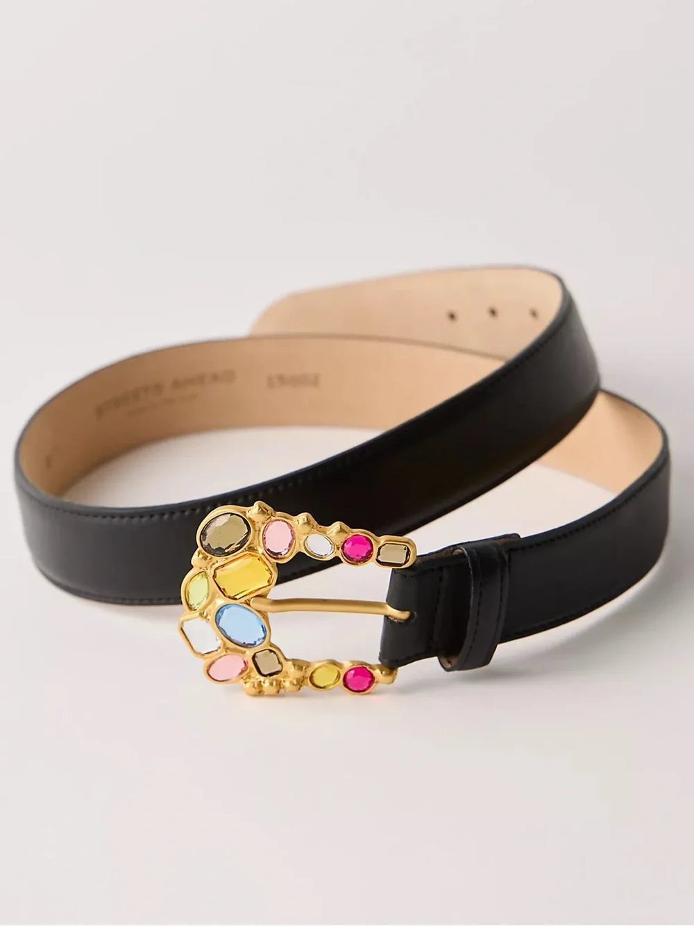 Streets Ahead Vale Crystal Buckle Belt New Small 24k Gold Crystals Free People